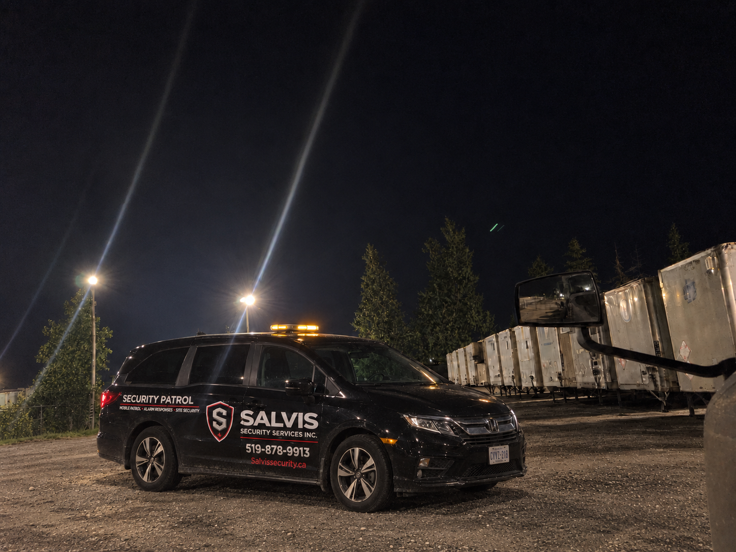 Salvis Security truck yard security patrol vehicle